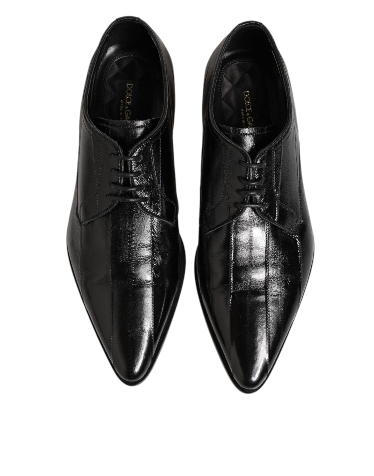 Dolce & Gabbana Black Leather Lace Up Derby Formal Dress Shoes