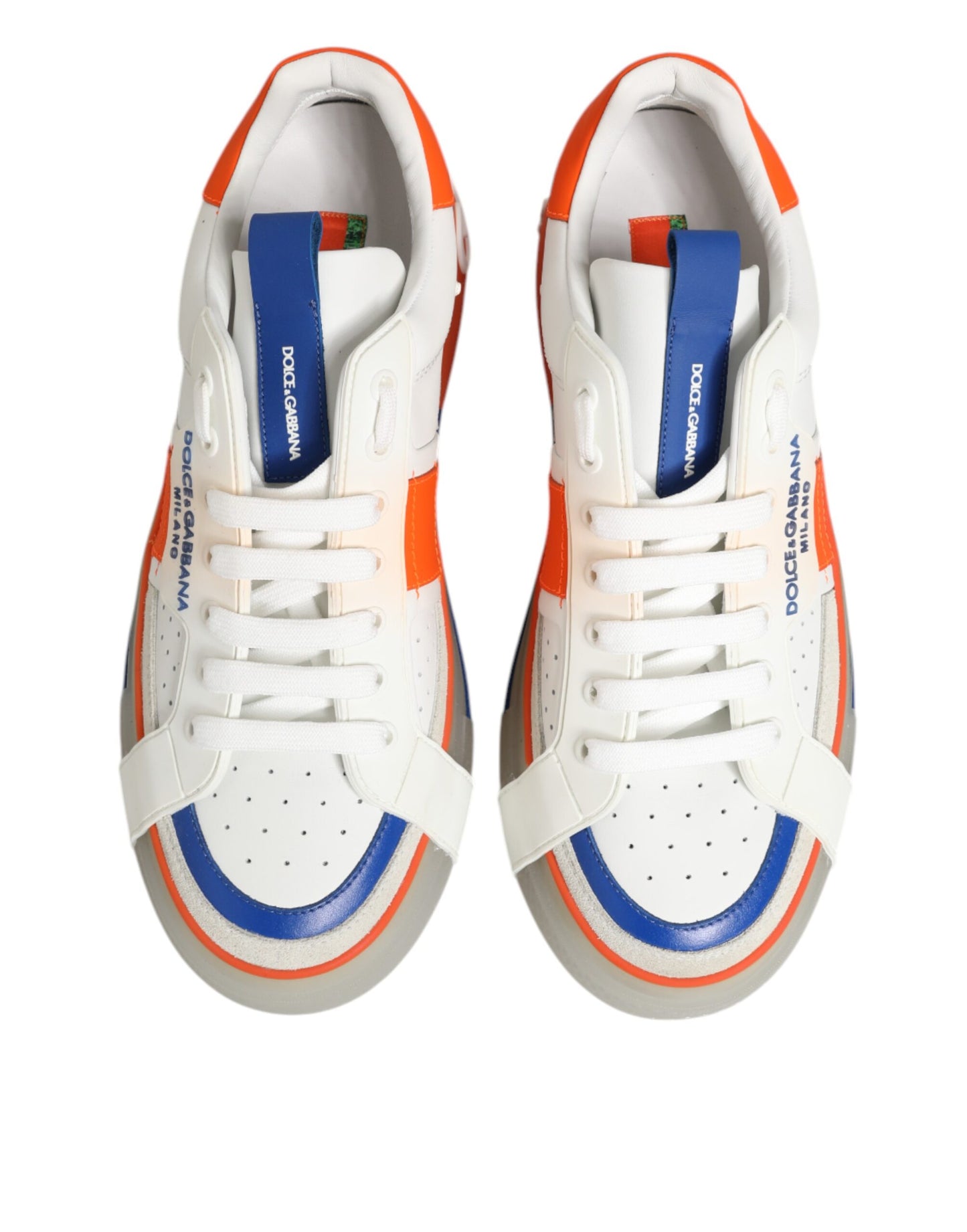 Dolce & Gabbana Multicolor Leather Low Top Men Sneakers Shoes