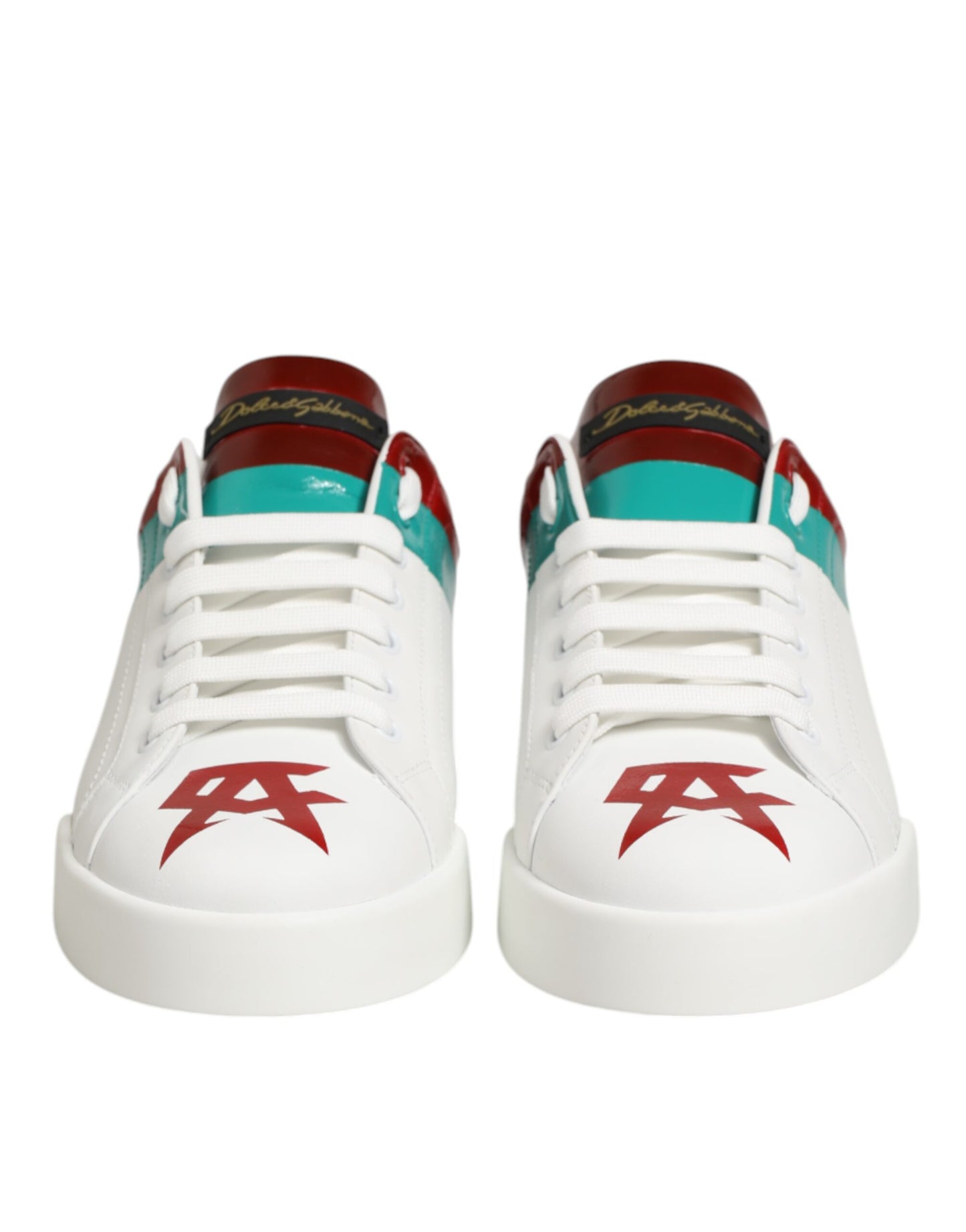 Dolce & Gabbana Multicolor Leather Logo Low Top Sneakers Shoes