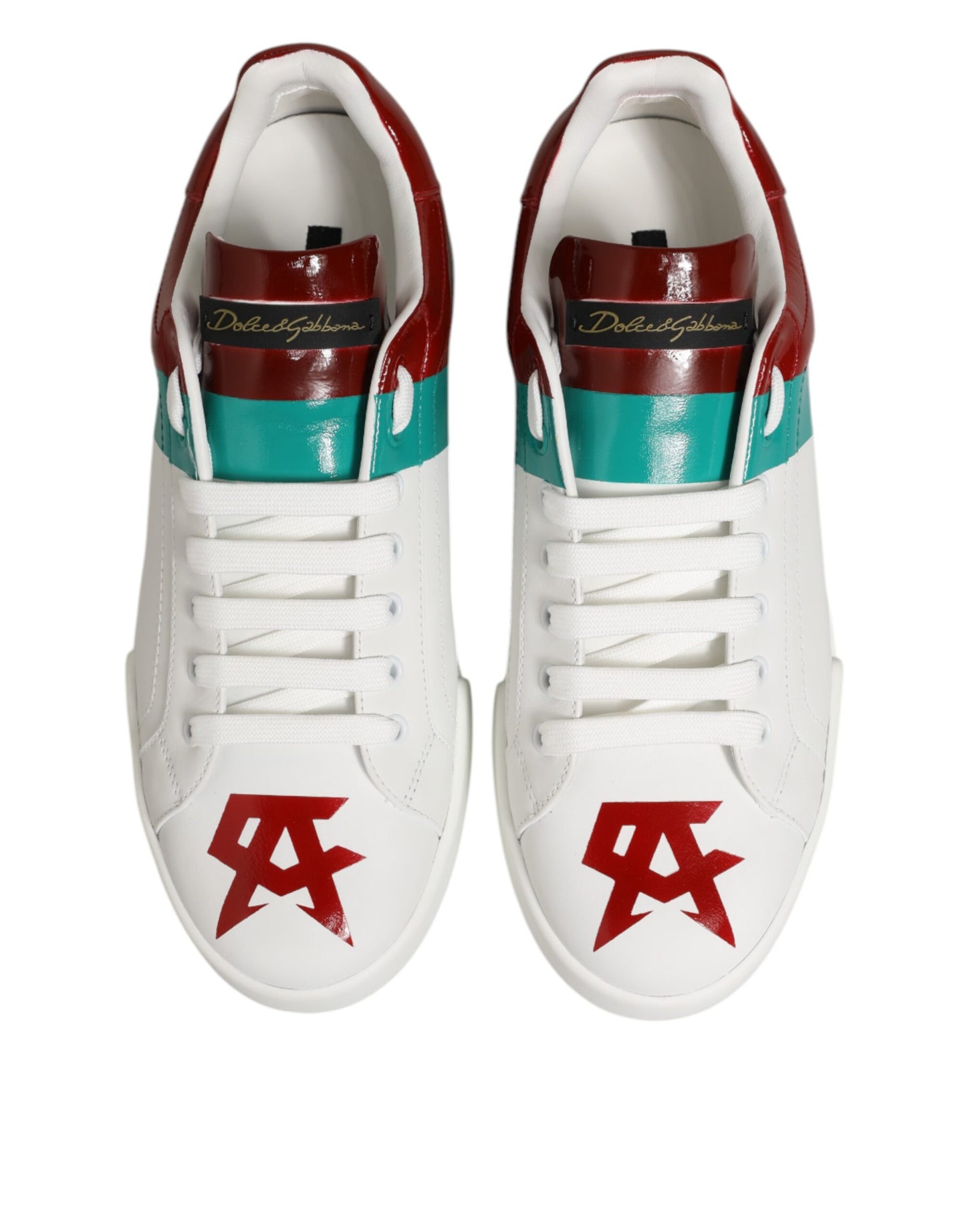 Dolce & Gabbana Multicolor Leather Logo Low Top Sneakers Shoes