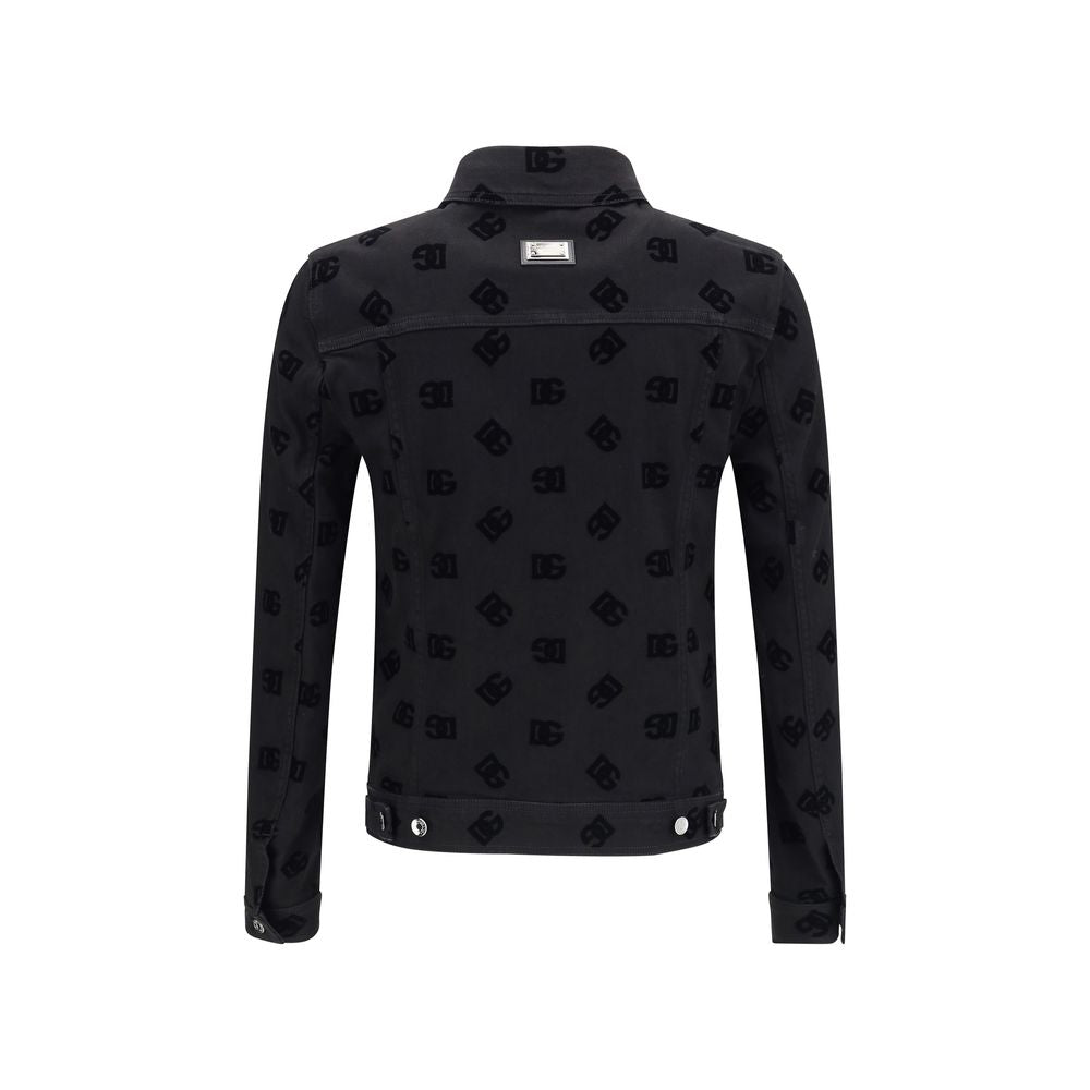 Dolce & Gabbana Jacquard-Logo Denim Jacket