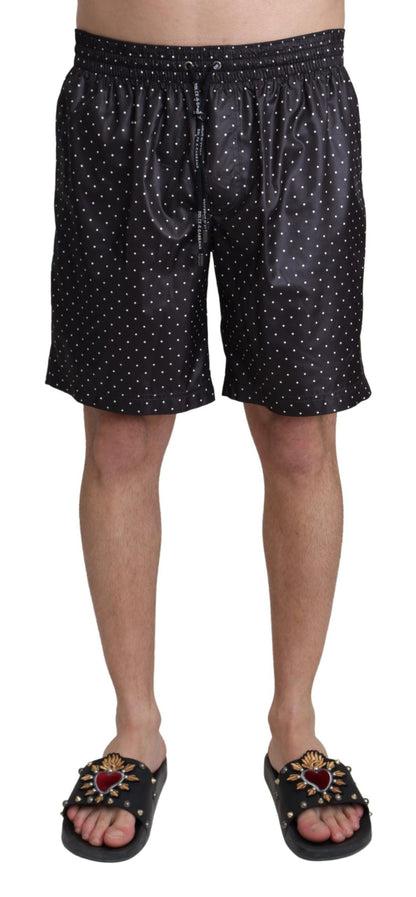 Dolce &amp; Gabbana – Schwarze Strandmode mit Punktemuster