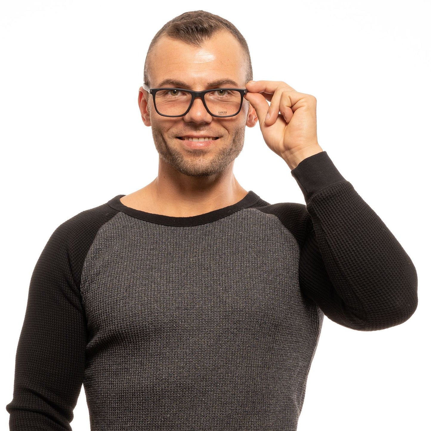 Lozza Black Men Glasses Frame