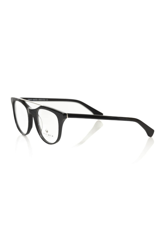 Frankie Morello Black Acetate Unisex Eyeglass Frame