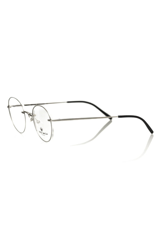 Frankie Morello Silver Metallic Unisex Eyeglass Frame