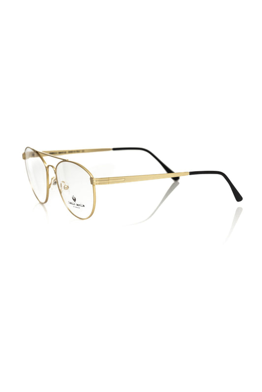 Frankie Morello Gold Metallic Unisex Frame Eyeglasses