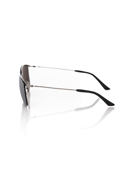 Frankie Morello Silver Metallic Fiber Men's Sunglass