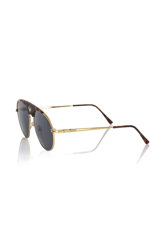 Frankie Morello Brown Metallic Fiber Men Sunglasses