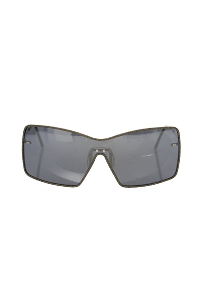 Frankie Morello Black Metallic Fiber Women's Sunglass