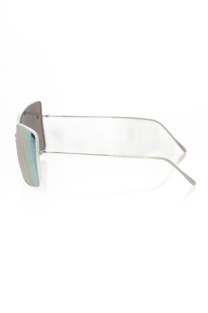 Frankie Morello Silver Metallic Fibre Women Sunglasses