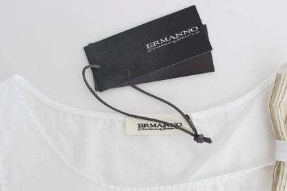 قميص علوي أبيض بدون أكمام من Ermanno Scervino