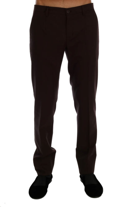 Dolce &amp; Gabbana – Lilafarbene formelle Hose aus Wollstretch