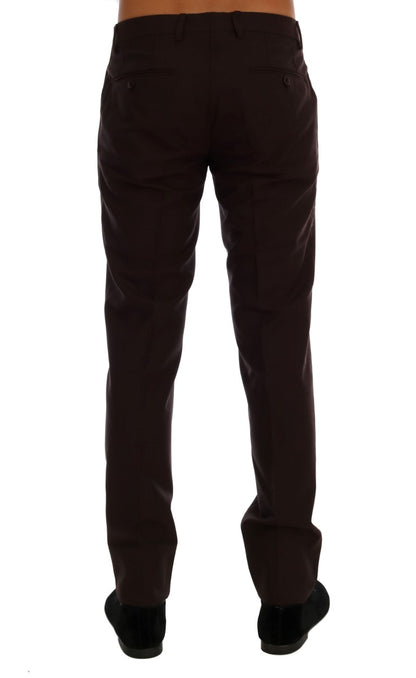Dolce &amp; Gabbana – Lilafarbene formelle Hose aus Wollstretch