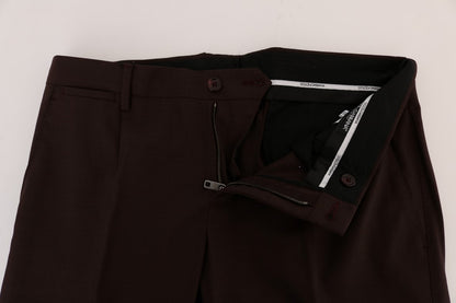 Dolce &amp; Gabbana – Lilafarbene formelle Hose aus Wollstretch