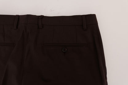 Dolce &amp; Gabbana – Lilafarbene formelle Hose aus Wollstretch