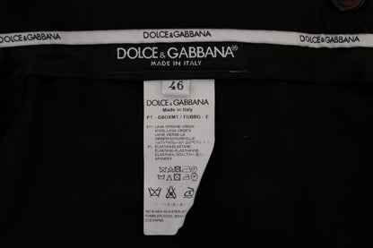 Dolce &amp; Gabbana – Lilafarbene formelle Hose aus Wollstretch