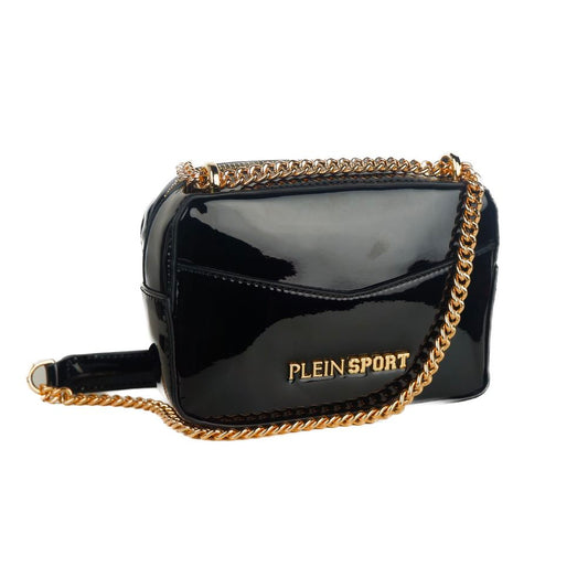 حقيبة كتف أنيقة بسلسلة سوداء من Plein Sport