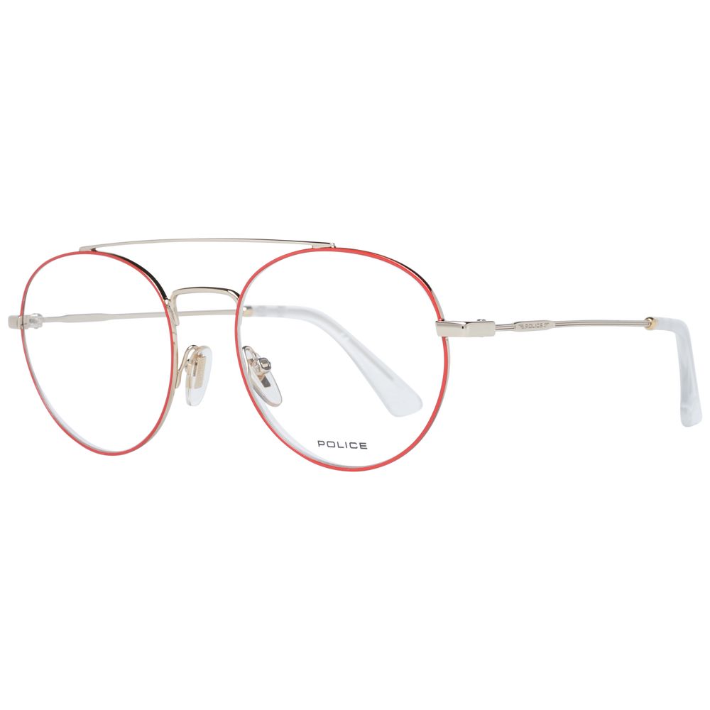 Police Red Men Glasses Frame