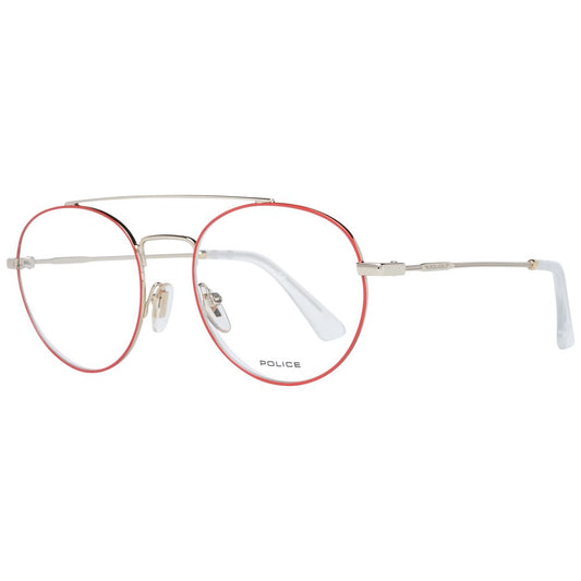 Police Red Men Glasses Frame