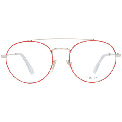 Police Red Men Glasses Frame