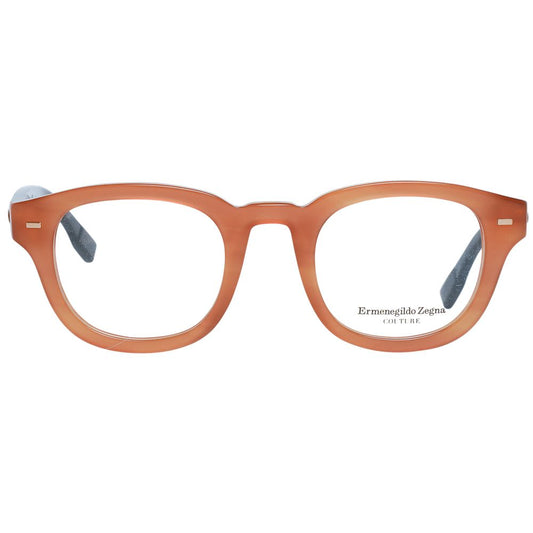 Ermenegildo Zegna Brown Men Glasses Frame