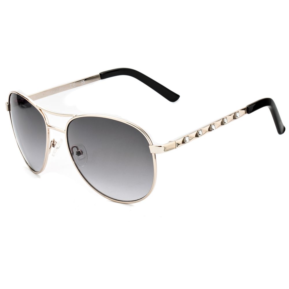 نظارات شمسية من Guess باللون الذهبي المعدني