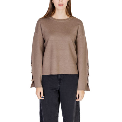 Vila Clothes Brown Viscose Sportswear