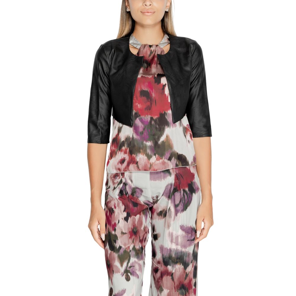 Rinascimento Schwarzer Polyethylen-Cardigan