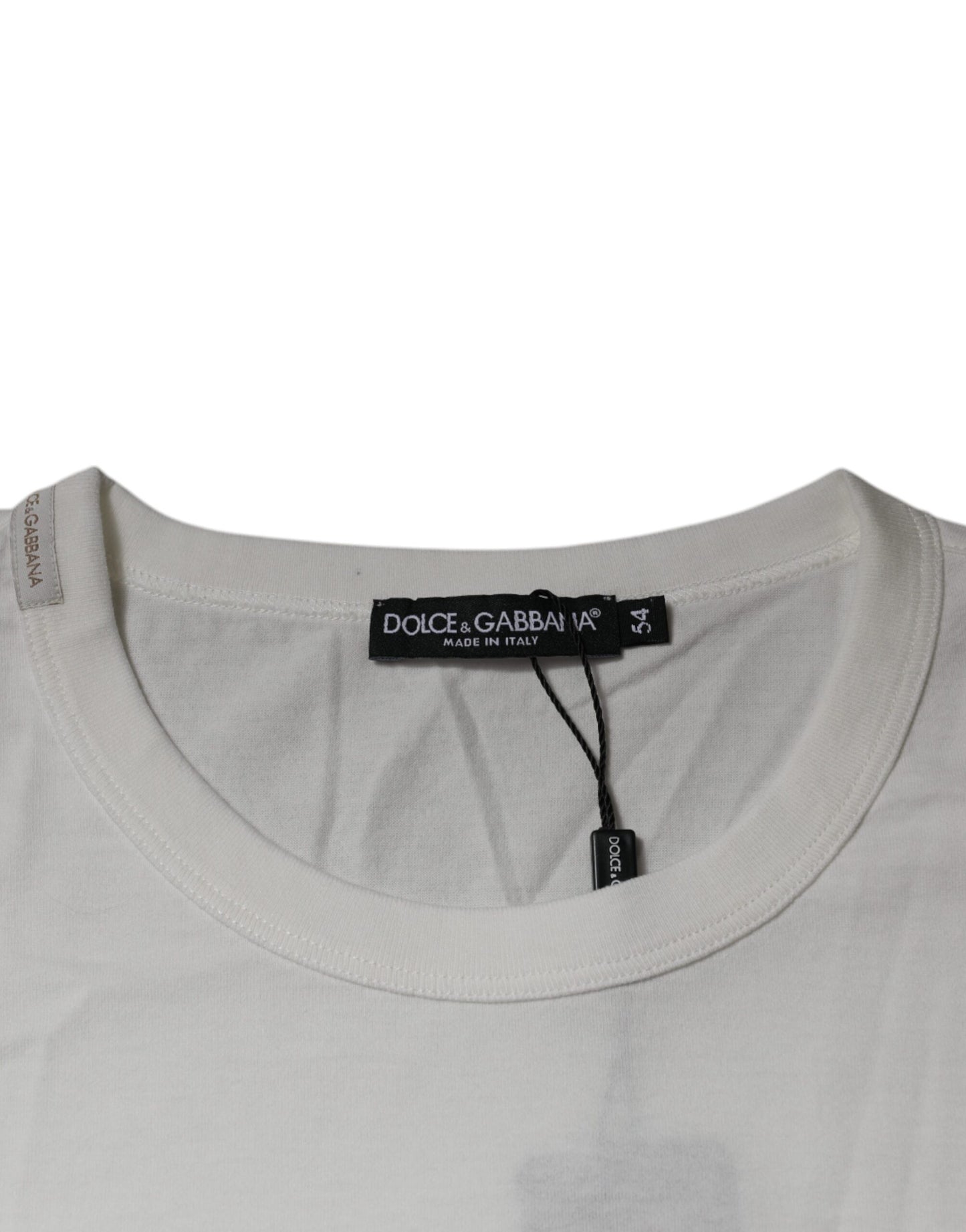 Dolce &amp; Gabbana Weißes Royals Heritage-Baumwoll-T-Shirt
