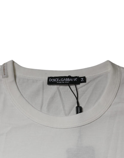 Dolce &amp; Gabbana Weißes Royals Heritage-Baumwoll-T-Shirt
