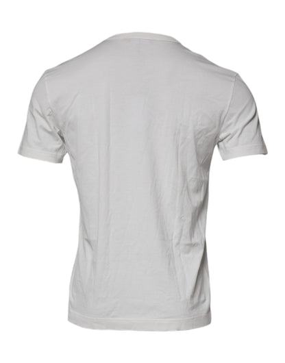 Dolce &amp; Gabbana Weißes Royals Heritage-Baumwoll-T-Shirt