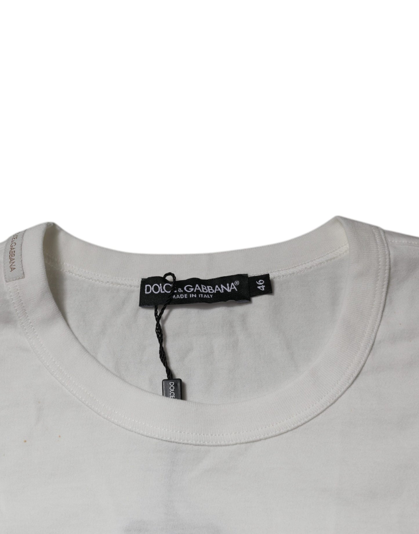 Dolce &amp; Gabbana Weißes Royals Heritage-Baumwoll-T-Shirt