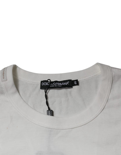 Dolce &amp; Gabbana Weißes Royals Heritage-Baumwoll-T-Shirt