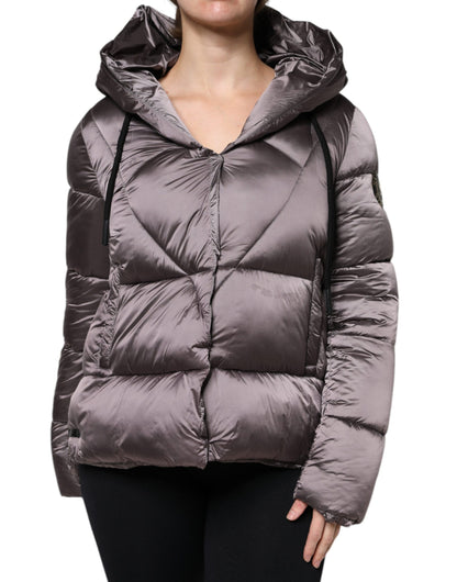 Scervino Street Violet Puffer Steppjacke mit Kapuze für Damen
