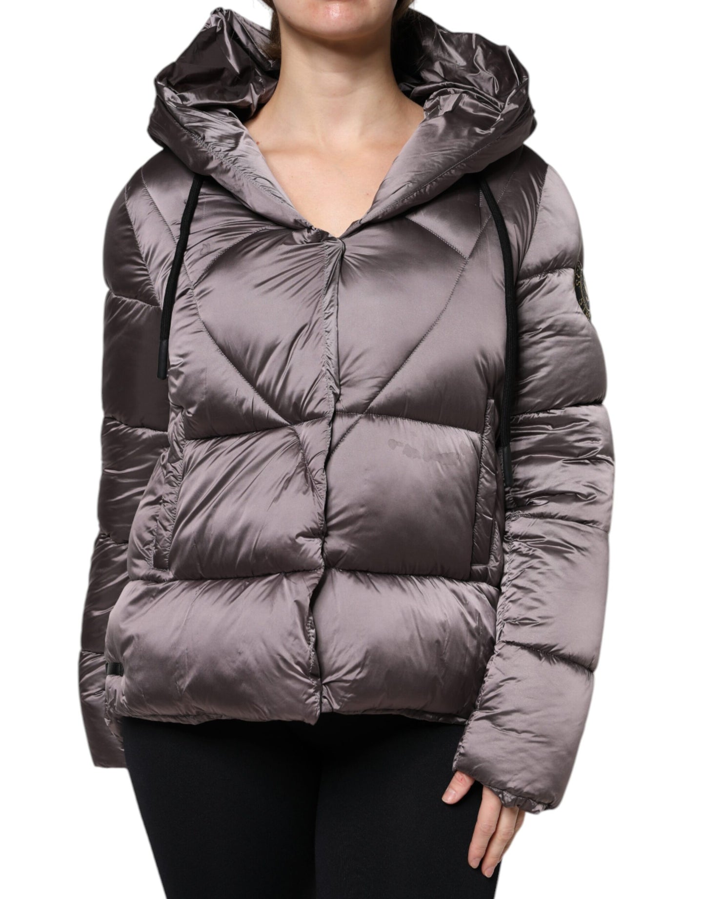 Scervino Street Violet Puffer Steppjacke mit Kapuze für Damen