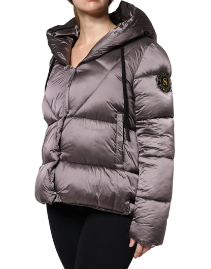 Scervino Street Violet Puffer Steppjacke mit Kapuze für Damen
