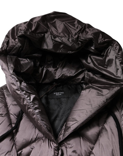 Scervino Street Violet Puffer Steppjacke mit Kapuze für Damen