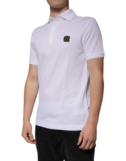 Dolce &amp; Gabbana – Weißes Poloshirt mit Kragen und kurzen Ärmeln