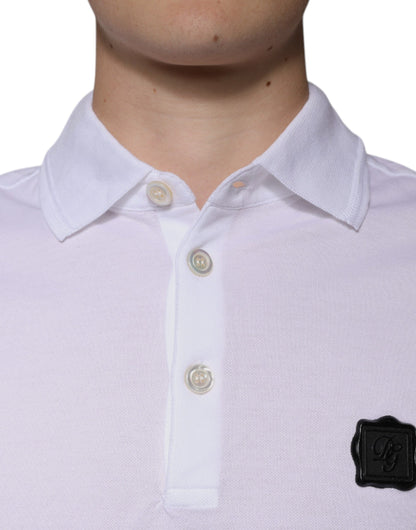 Dolce &amp; Gabbana – Weißes Poloshirt mit Kragen und kurzen Ärmeln