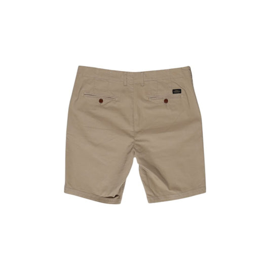 Superdry – Beige Baumwoll-Bermuda