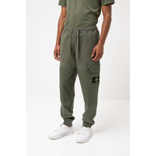 Stone Island – Grüne Trainingshose aus Baumwolle für Herren