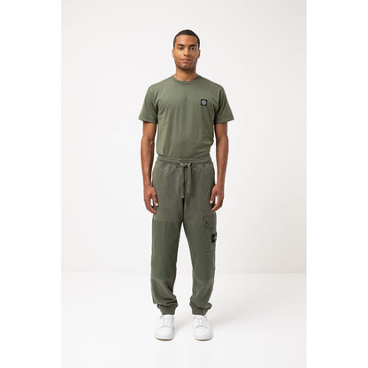 Stone Island – Grüne Trainingshose aus Baumwolle für Herren