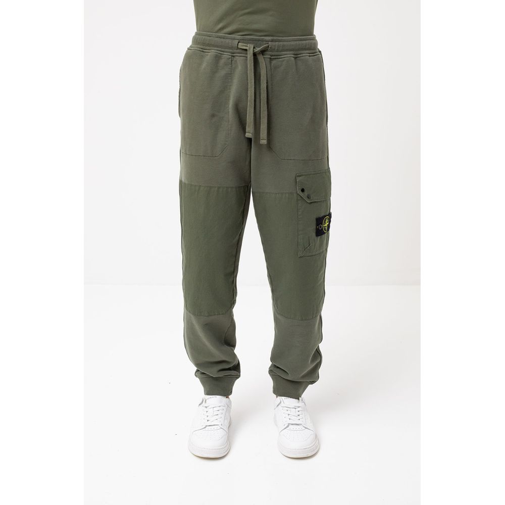 Stone Island – Grüne Trainingshose aus Baumwolle für Herren