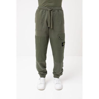 Stone Island – Grüne Trainingshose aus Baumwolle für Herren