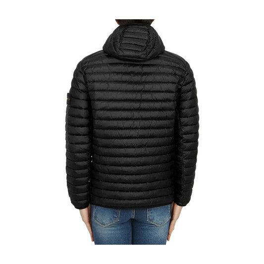 Schwarze Nylonjacke von Stone Island
