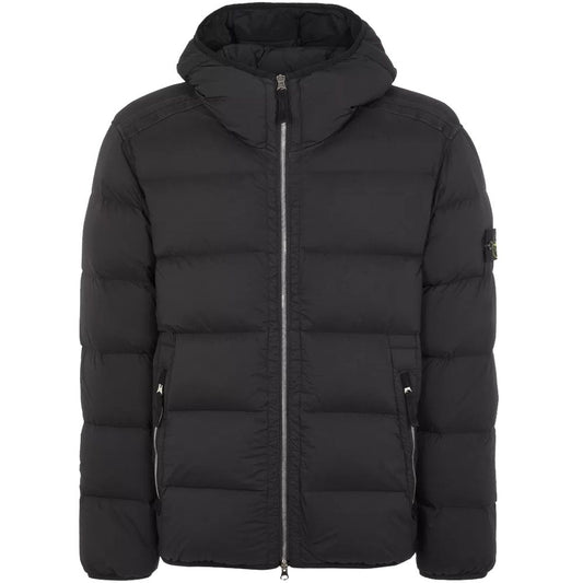 Stone Island Schwarze Nylonjacke für Herren