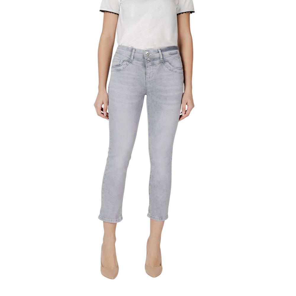 Street One Graue Slim Fit Jeans aus Baumwolle