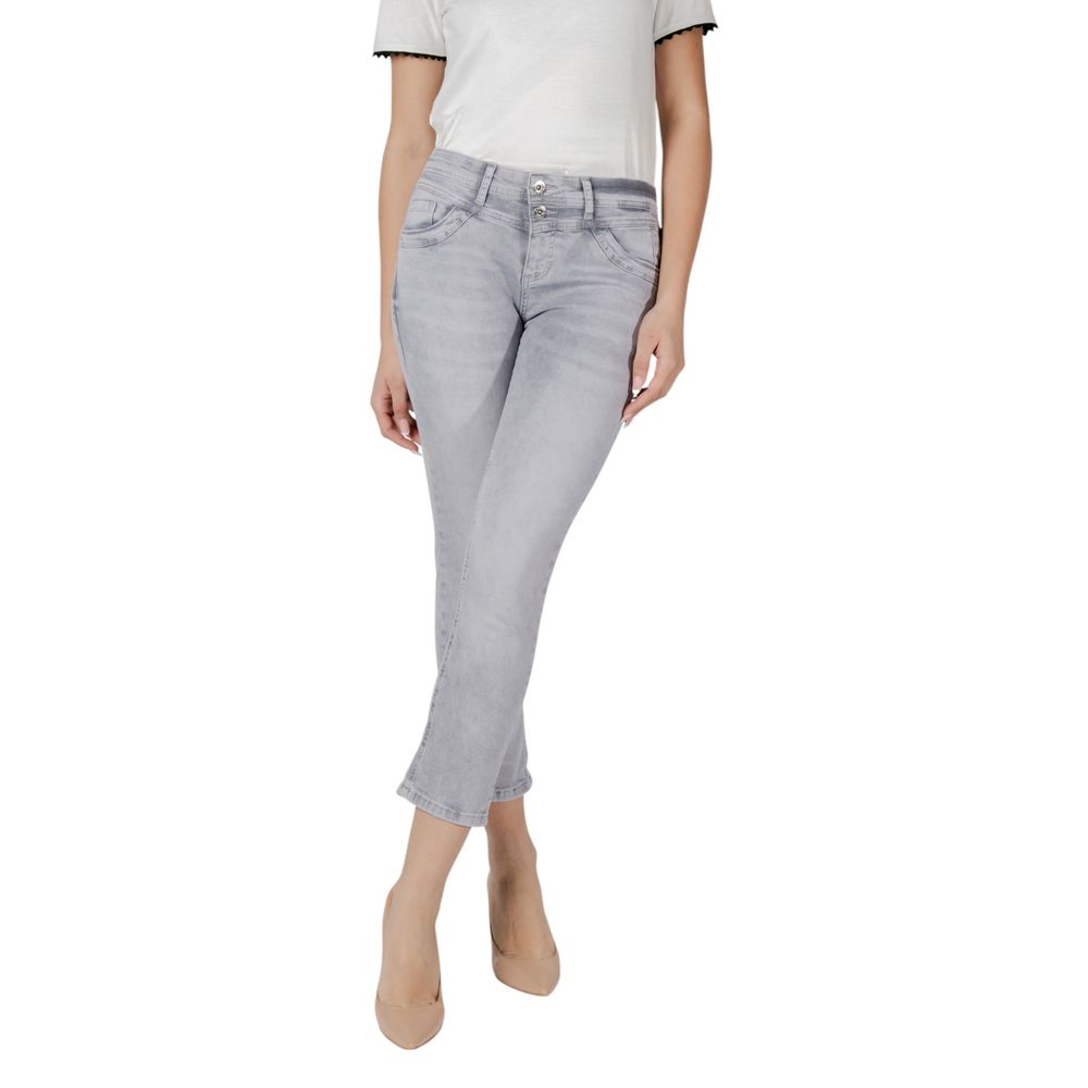 Street One Graue Slim Fit Jeans aus Baumwolle