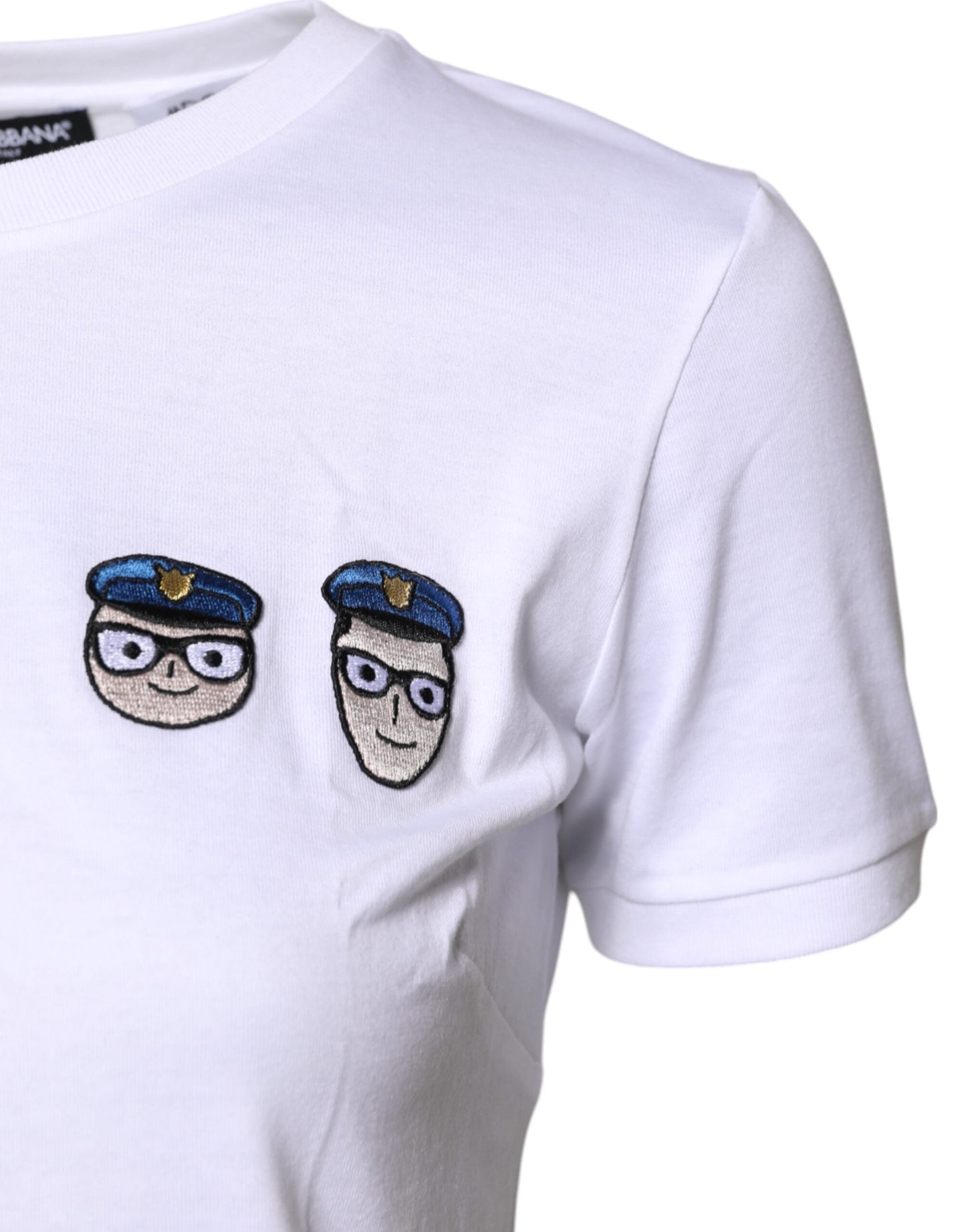 Dolce &amp; Gabbana Weißes #DGFamily Baumwoll-T-Shirt mit Rundhalsausschnitt