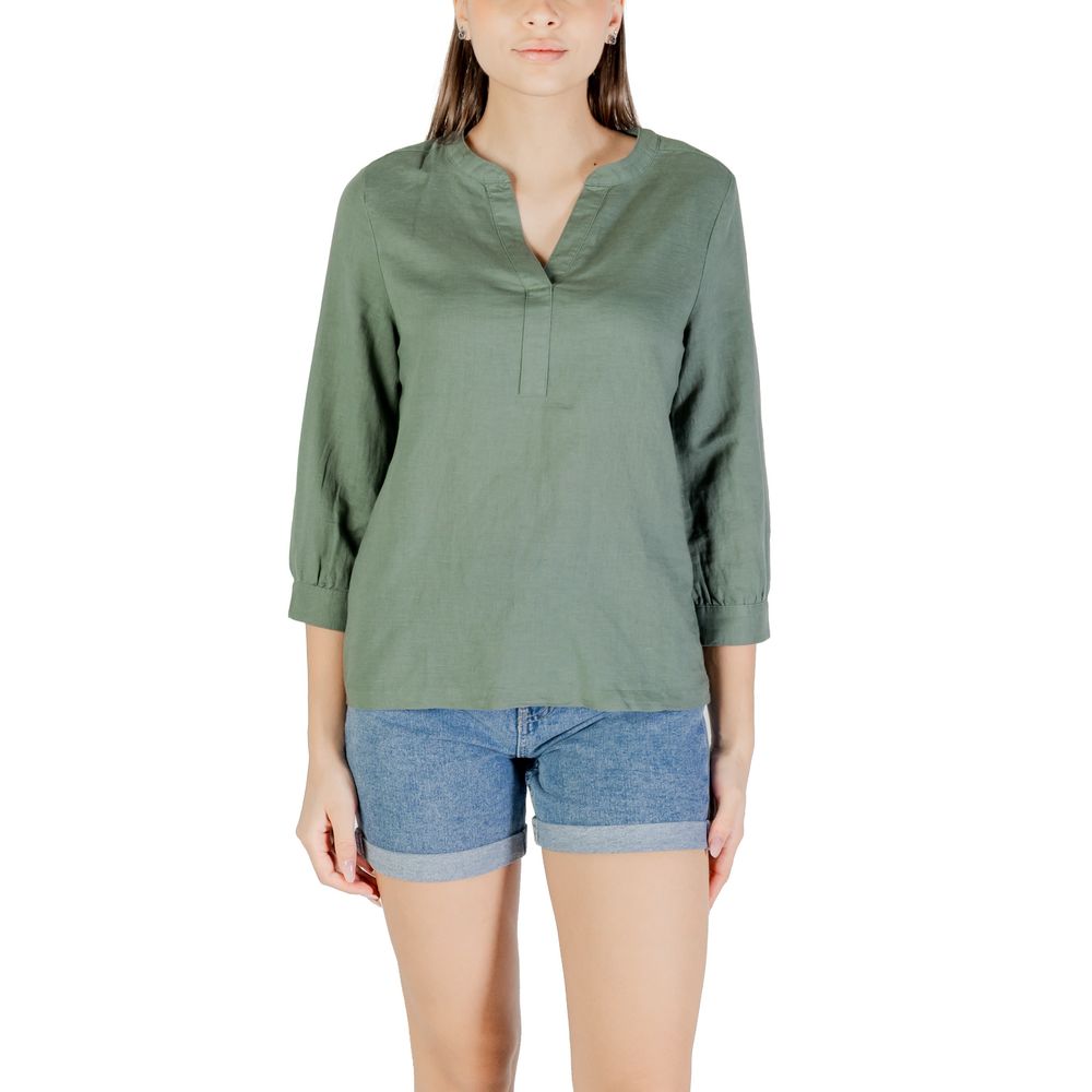Street One Green Linen Blouse